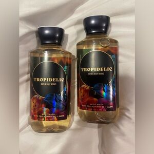 Set of 2 tropidelic bath and body works body wash